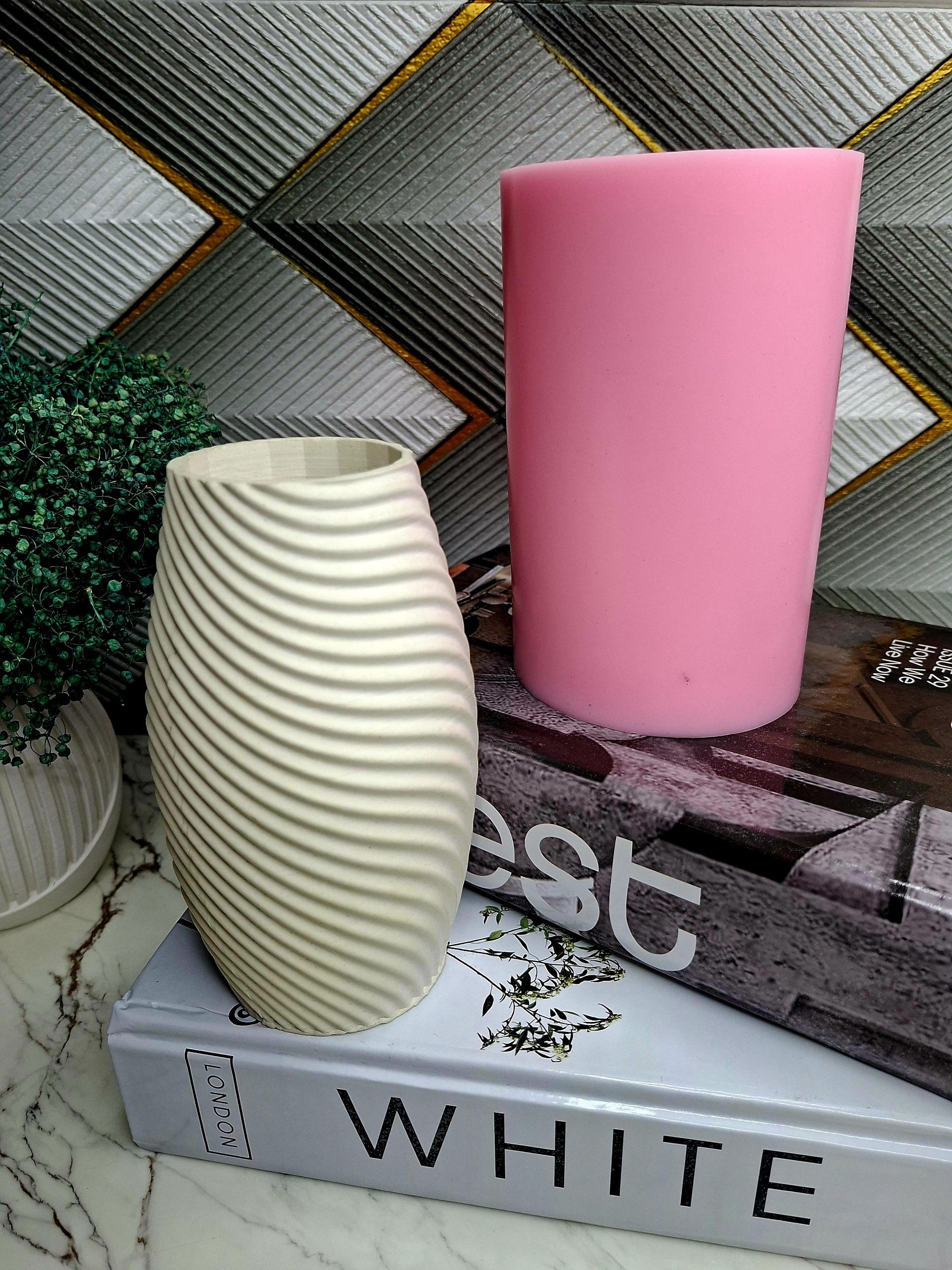 قالب سیلیکونی گلدان طرح موج